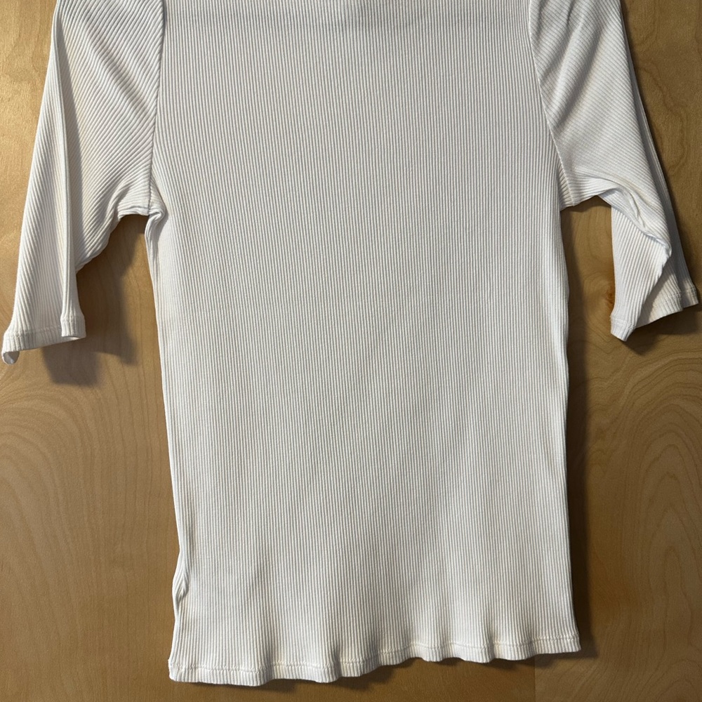 NWT Express White Ribbed Shirt - Picture 3 of 3